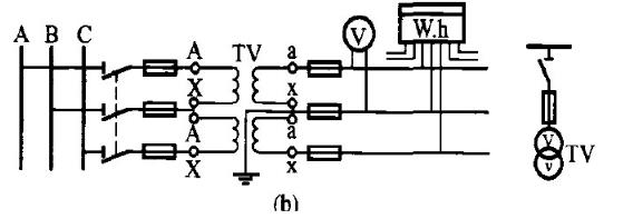 10kv電壓互感器接線圖VV接法圖